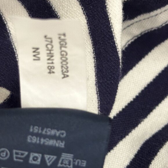 Tommy Hilfiger Polo Sleeveless Women's Striped 1/4 Zip With Anchor Logo Size M - Picture 6 of 6